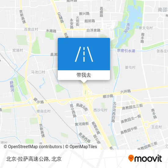 北京-拉萨高速公路地图