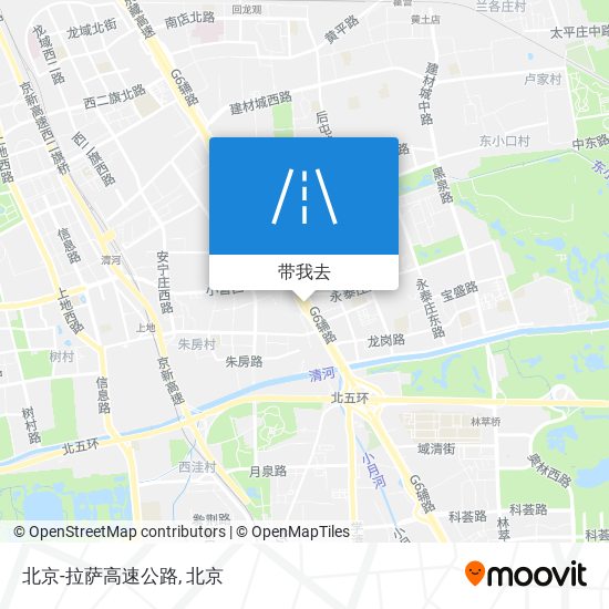 北京-拉萨高速公路地图