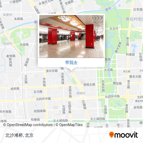 北沙滩桥地图
