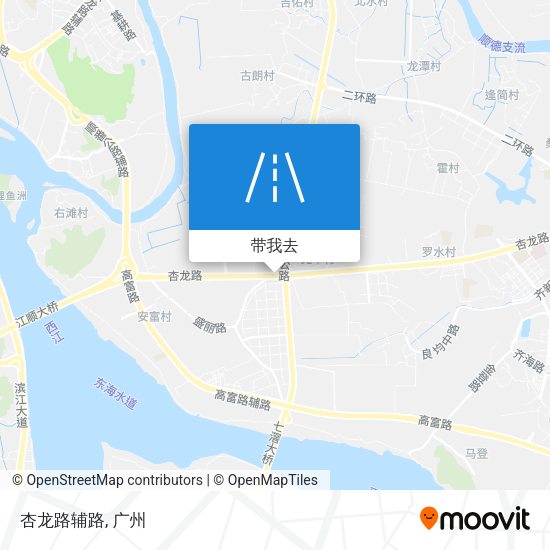 杏龙路辅路地图