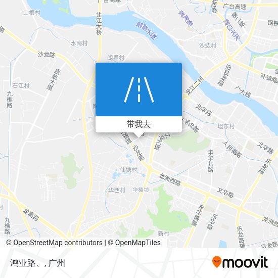 鸿业路、地图