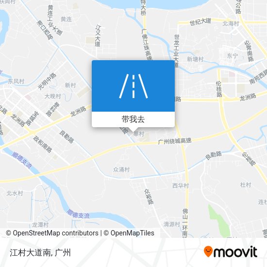 江村大道南地图