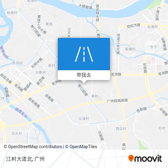 江村大道北地图