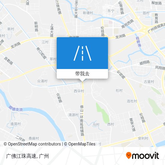 广佛江珠高速地图