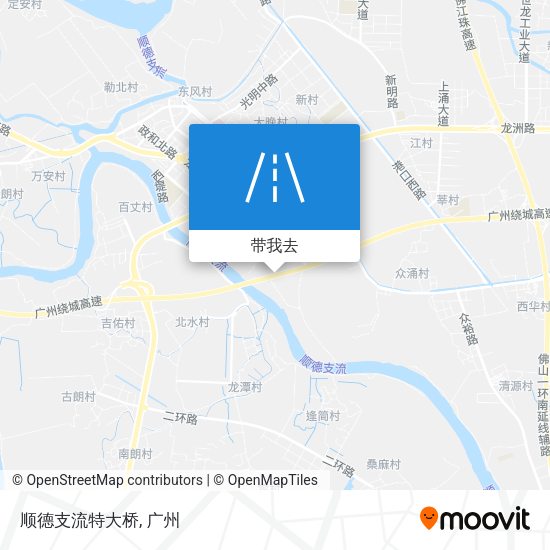 顺德支流特大桥地图
