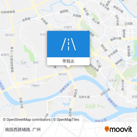 南国西路辅路地图