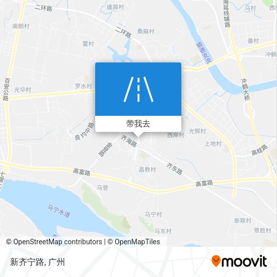 新齐宁路地图