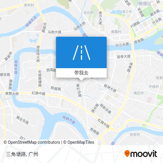 三角塘路地图