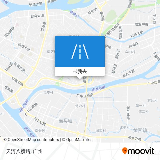 天河八横路地图