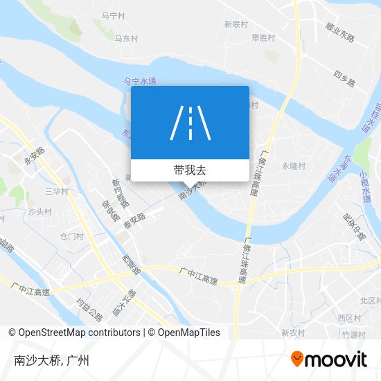 南沙大桥地图