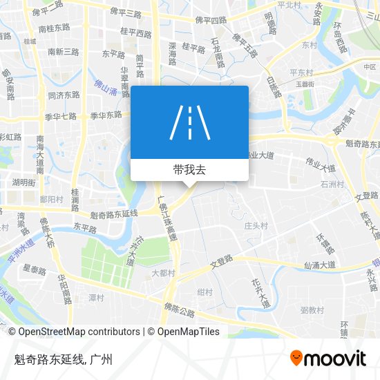 魁奇路东延线地图
