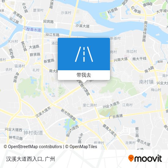 汉溪大道西入口地图