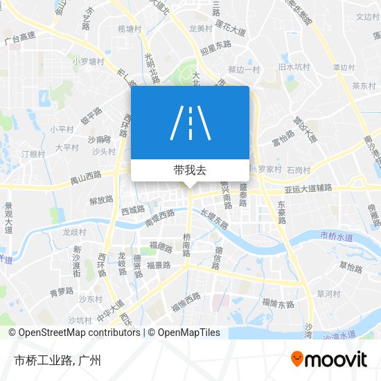 市桥工业路地图