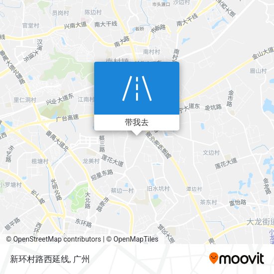 新环村路西延线地图