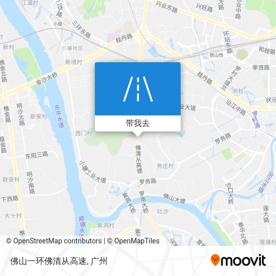 佛山一环佛清从高速地图