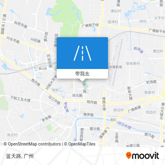 蓝天路地图