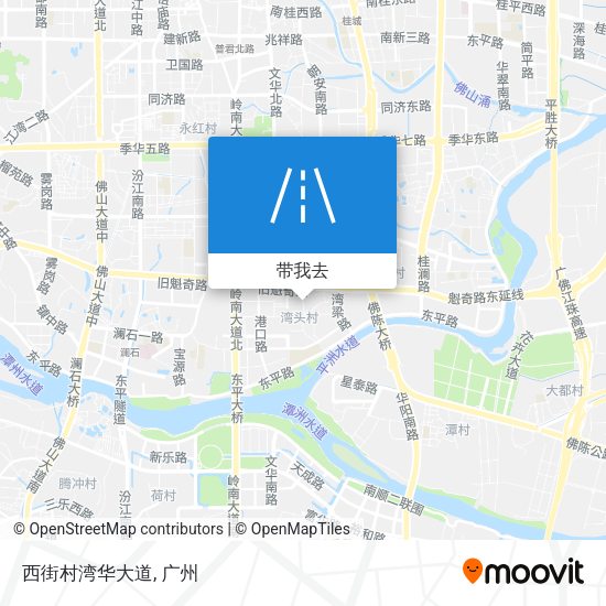 西街村湾华大道地图