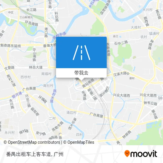 番禺出租车上客车道地图