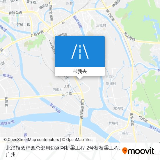 北滘镇碧桂园总部周边路网桥梁工程-2号桥桥梁工程地图