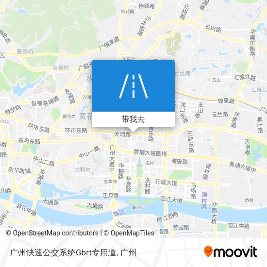 广州快速公交系统Gbrt专用道地图