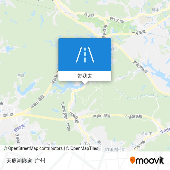 天鹿湖隧道地图
