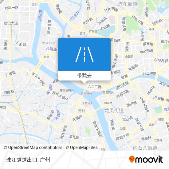 珠江隧道出口地图