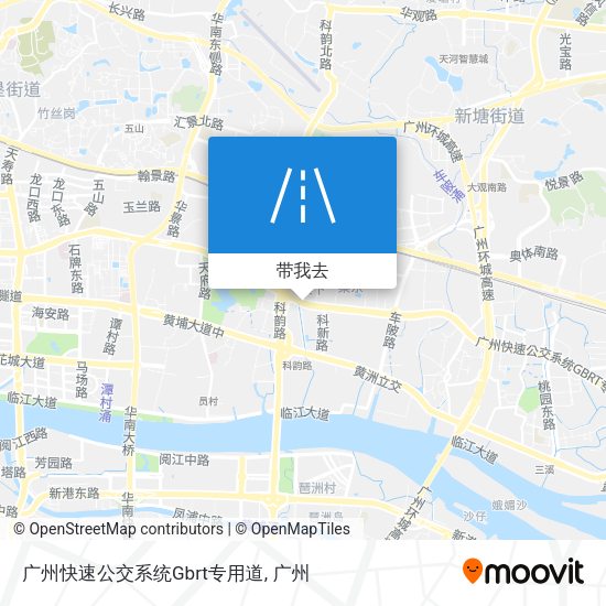 广州快速公交系统Gbrt专用道地图