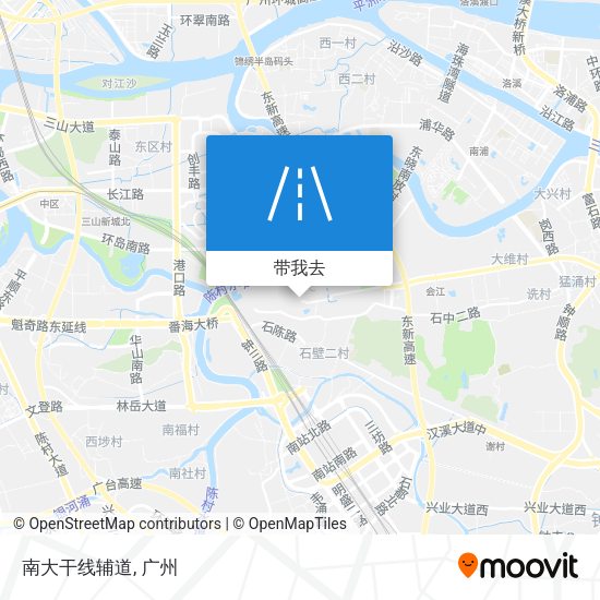 南大干线辅道地图