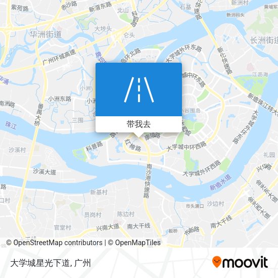 大学城星光下道地图