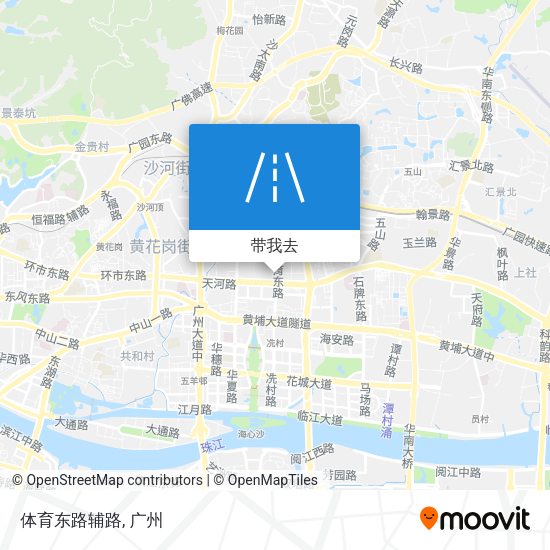 体育东路辅路地图