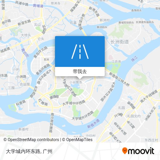 大学城内环东路地图