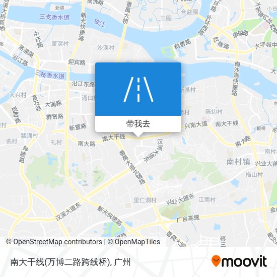 南大干线(万博二路跨线桥)地图