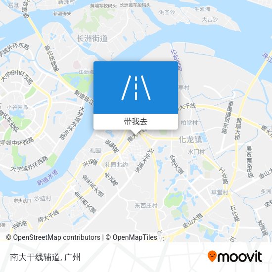 南大干线辅道地图