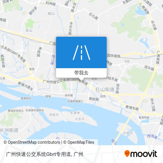 广州快速公交系统Gbrt专用道地图