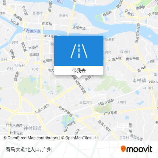 番禺大道北入口地图