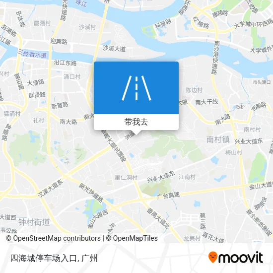 四海城停车场入口地图