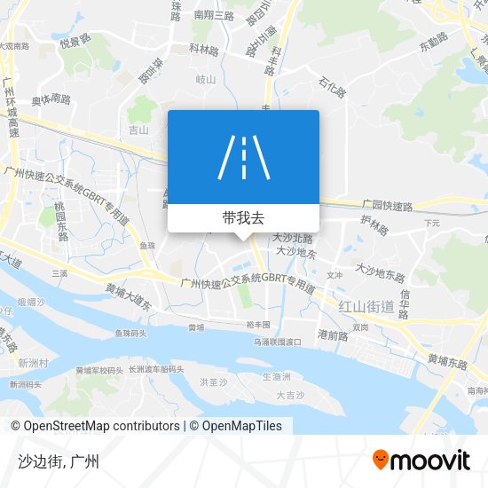 沙边街地图