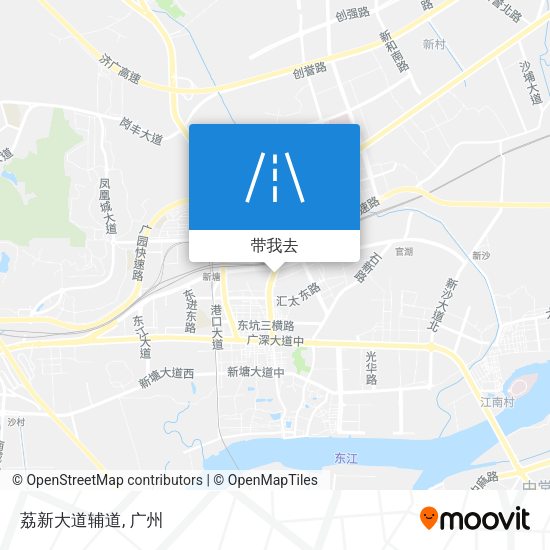 荔新大道辅道地图