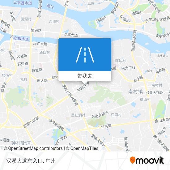汉溪大道东入口地图