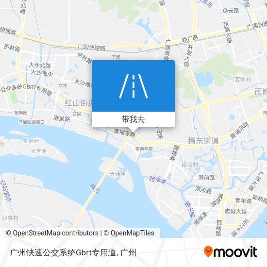 广州快速公交系统Gbrt专用道地图