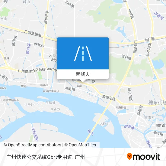 广州快速公交系统Gbrt专用道地图