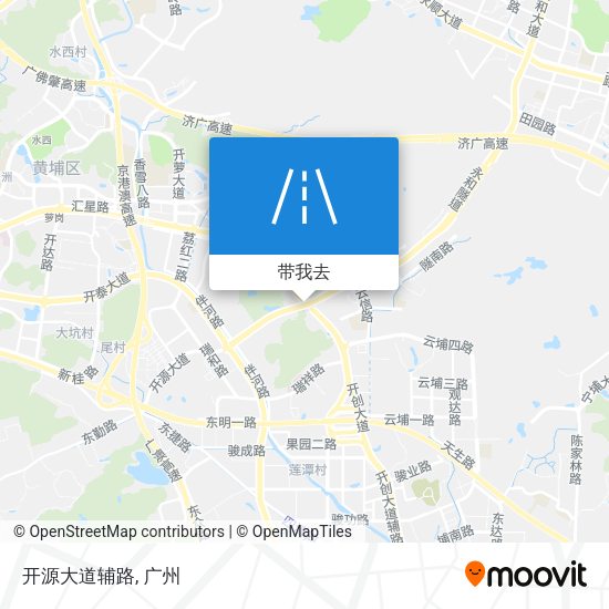 开源大道辅路地图