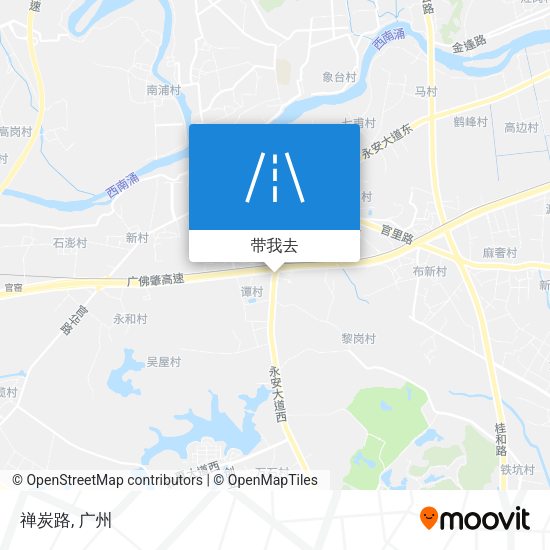 禅炭路地图