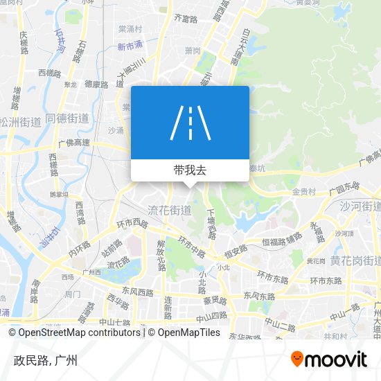 政民路地图