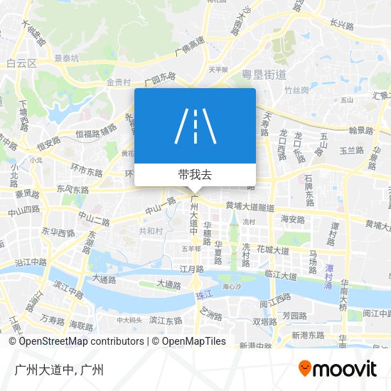 广州大道中地图