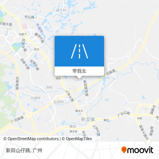 新田山仔路地图