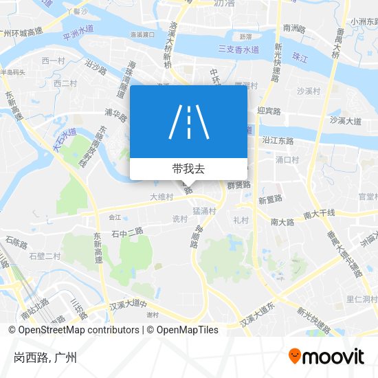 岗西路地图