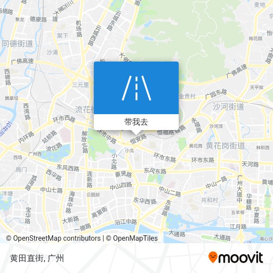 黄田直街地图
