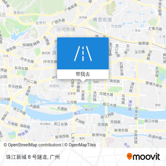 珠江新城 8 号隧道地图