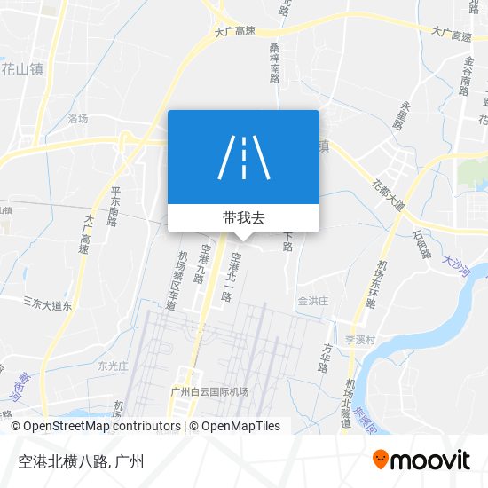 空港北横八路地图